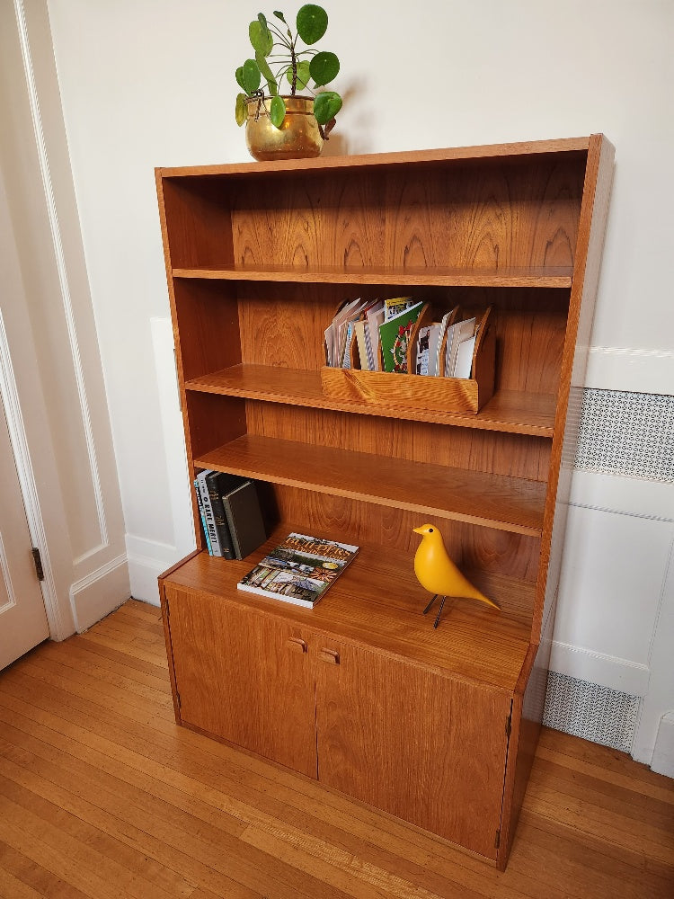 Teak Shelves with Lower Cabinet