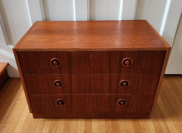 Small 3 Drawer MCM Teak Dresser