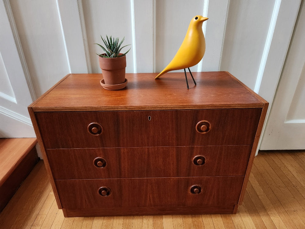 Small 3 Drawer MCM Teak Dresser