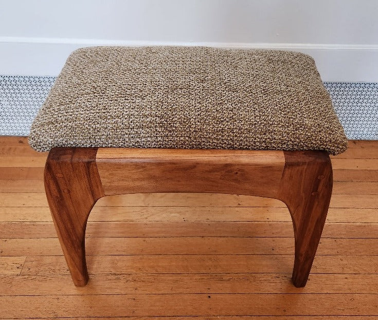 Teak and Tweed Stool