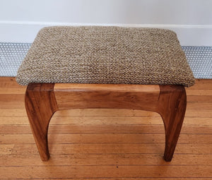 Teak and Tweed Stool