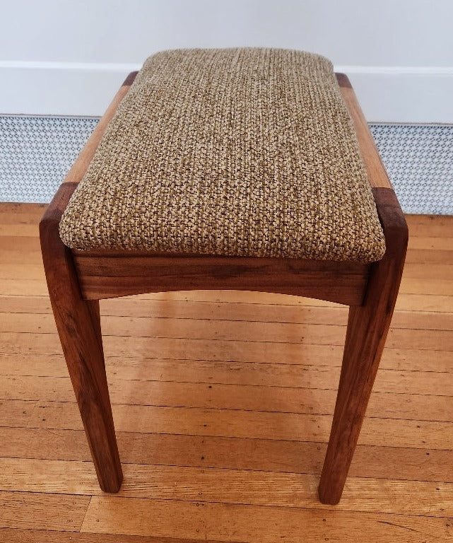 Teak and Tweed Stool