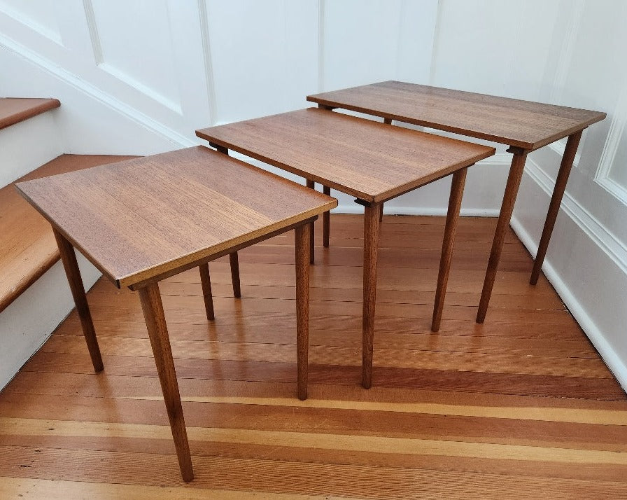 Set of 3 Vintage Teak Nesting Tables