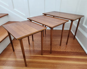 Set of 3 Vintage Teak Nesting Tables