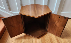 Hexagonal Walnut End Table