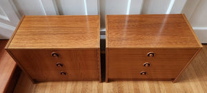 Compact Teak Bed Side Tables by Egon Ostergaard