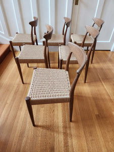 6 Teak Dining Chairs by Arne Hovmand-Olsen for Mogens Kold – Cook