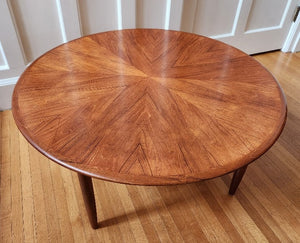 Round Teak Starburst Coffee Table