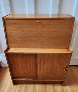 Danish Teak Drop Down Secretary / Desk