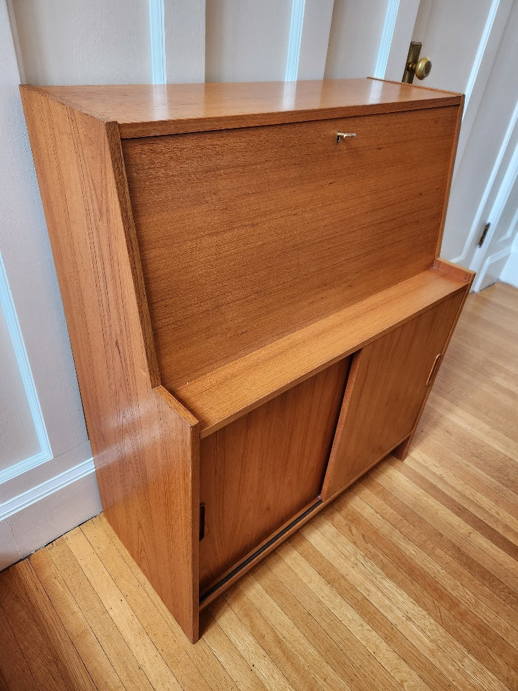 Danish Teak Drop Down Secretary / Desk