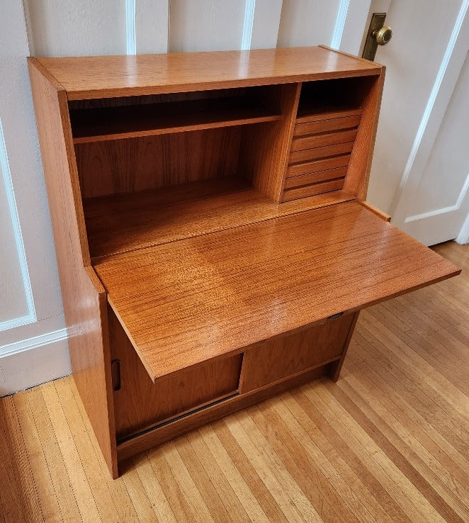Danish Teak Drop Down Secretary / Desk