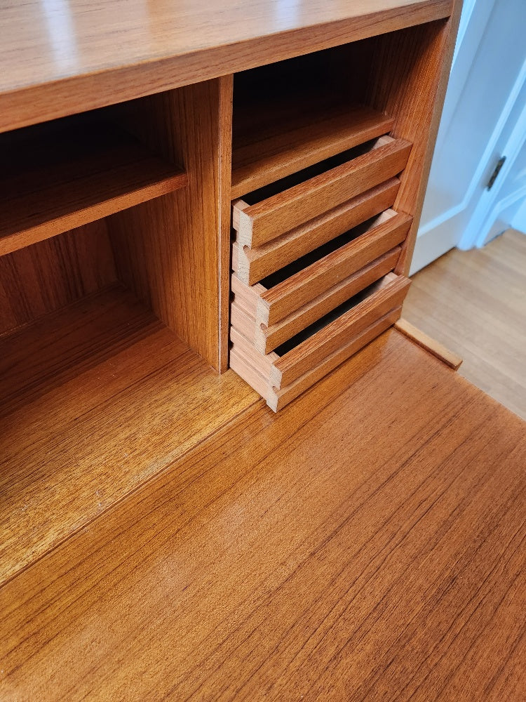 Danish Teak Drop Down Secretary / Desk