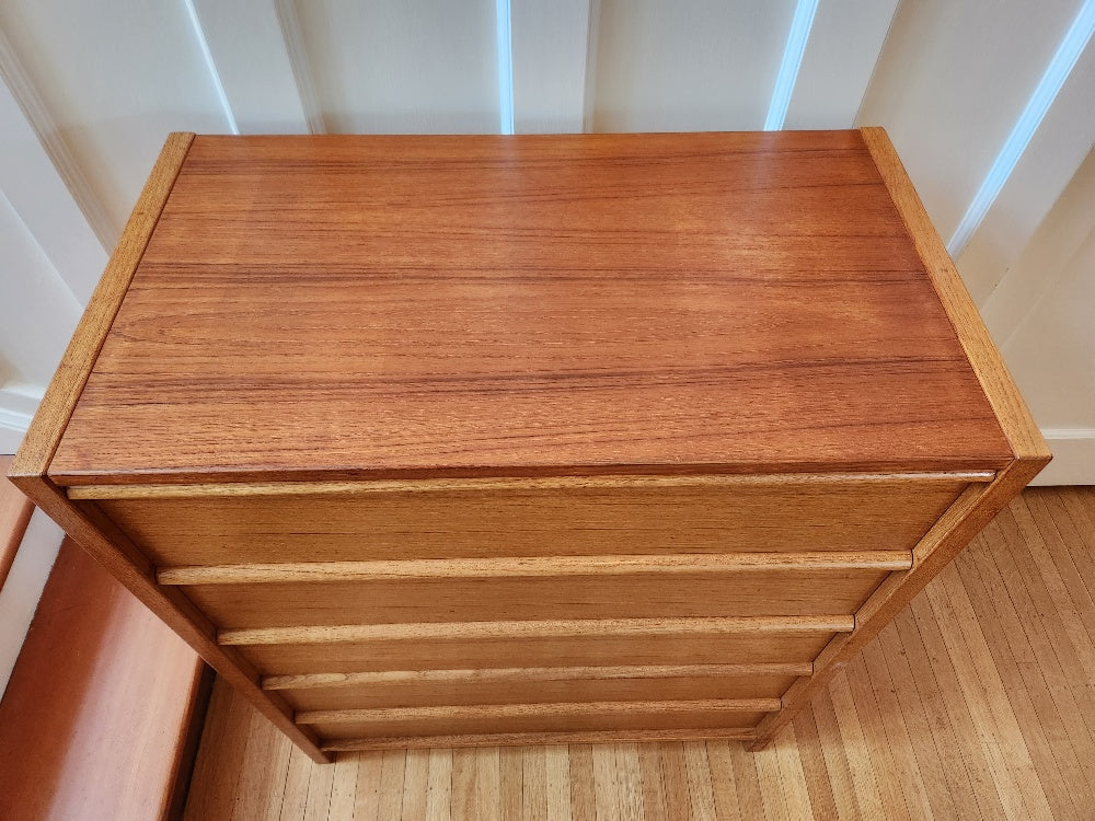 Danish Teak 5 Drawer Dresser