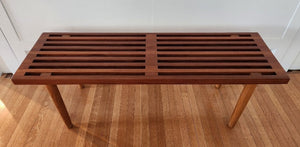Teak slat deals bench