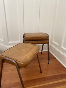 close up of one of three stacking stools- Cook Street Vintage