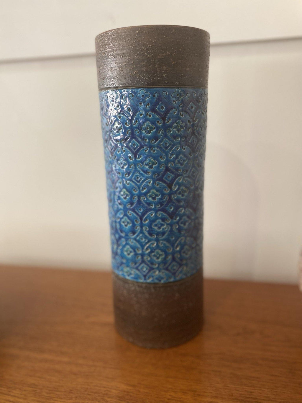 MCM Italian blue glaze vase- Cook Street Vintage
