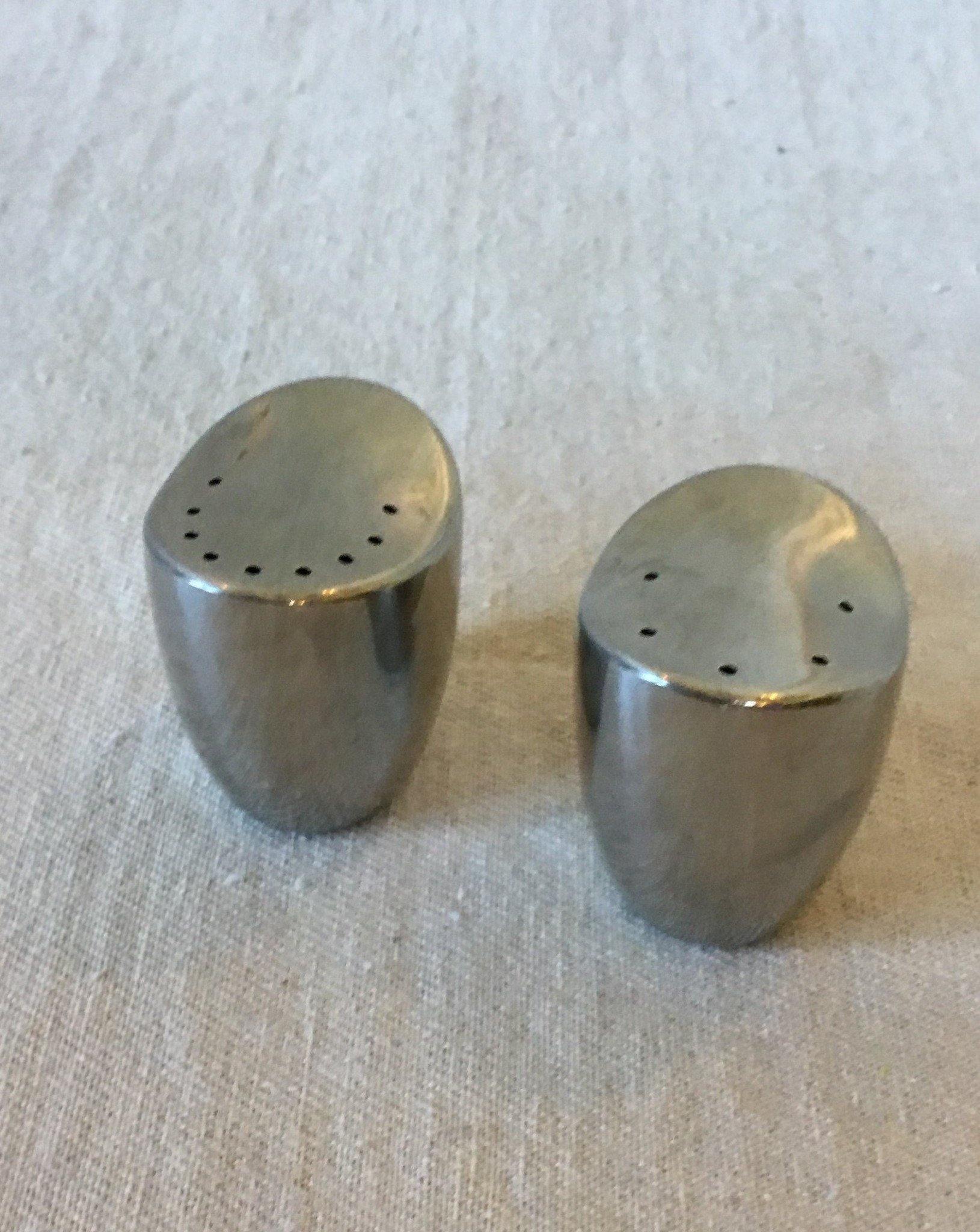 Stainless Steel Salt and Pepper Shakers- Cook Street Vintage