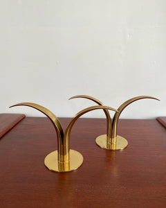 Pair of Stunning Ystad Metal Brass Candlesticks- Cook Street Vintage