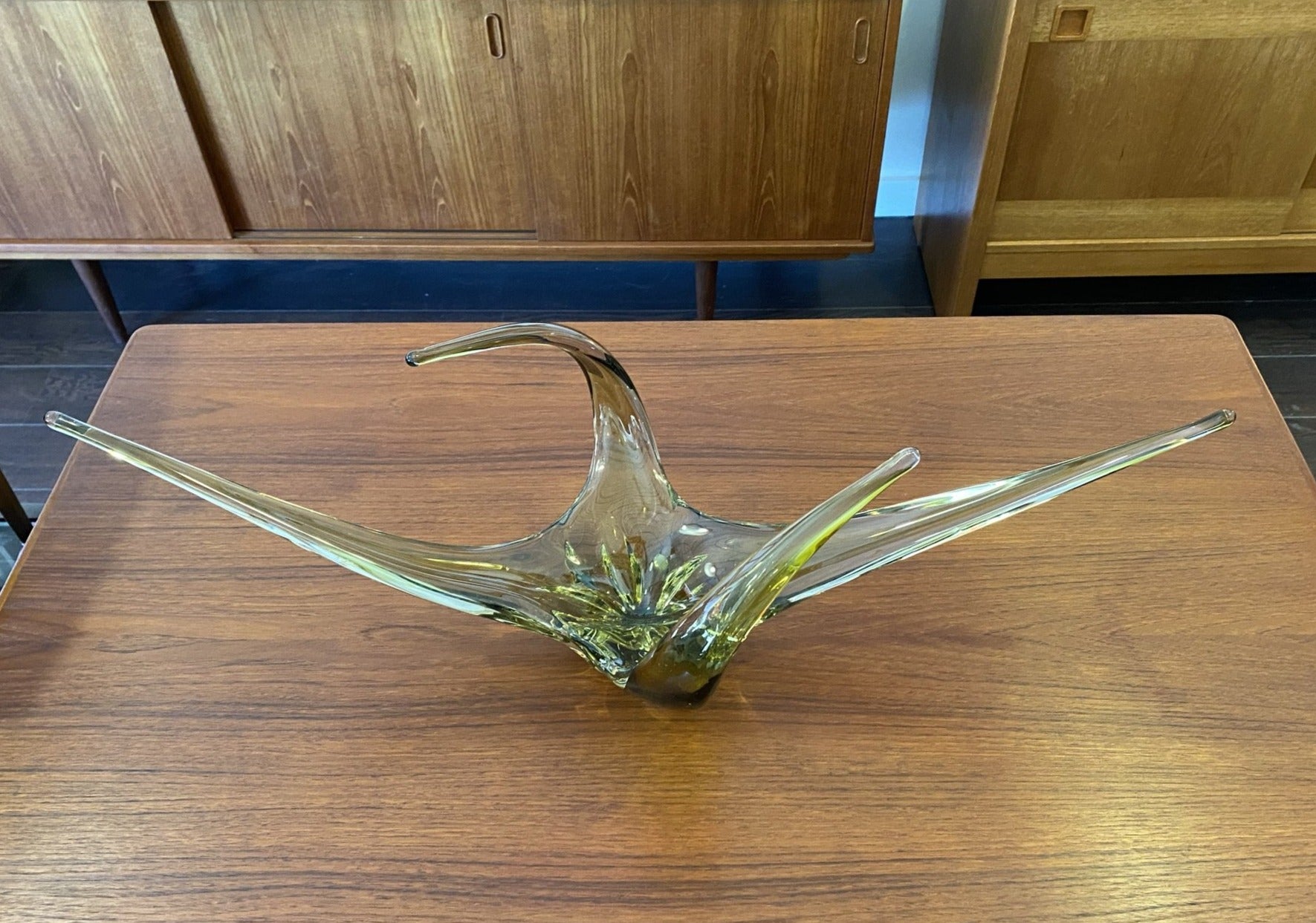 Vintage green midcentury art glass- Cook Street Vintage