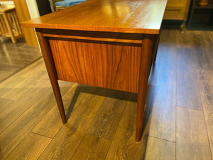 Midcentury Teak Desk with Back Shelf
