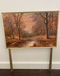 Vintage TV Tray Showing Fall scene- Cook Street Vintage
