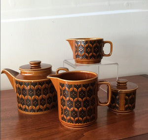 Hornsea Heirloom tea pot, creamer, sugar and milk jug- Cook Street Vintage