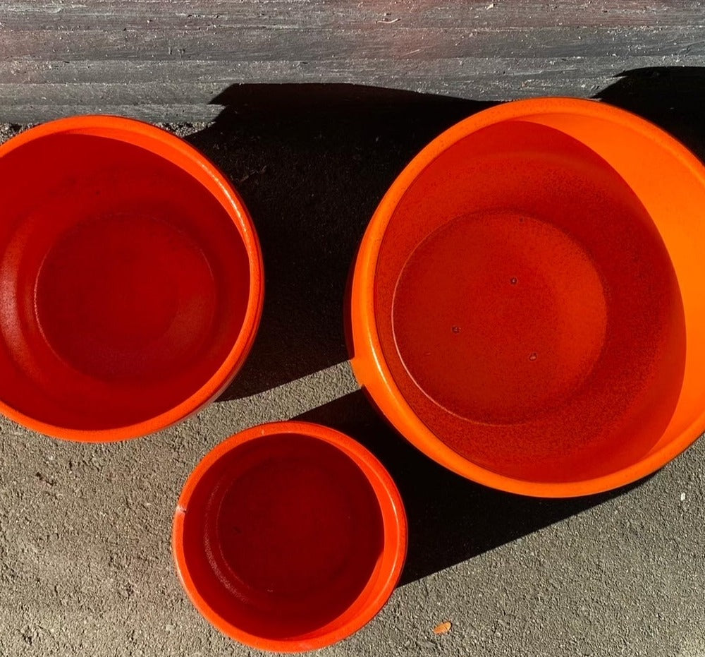 Gorgeous C-10 Orange Gainey Ceramics La Verne California Planter- Cook Street Vintage