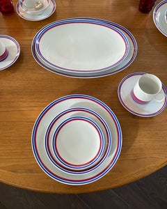 Vintage Thomas White, Red and Blue China For 12- Cook Street Vintage