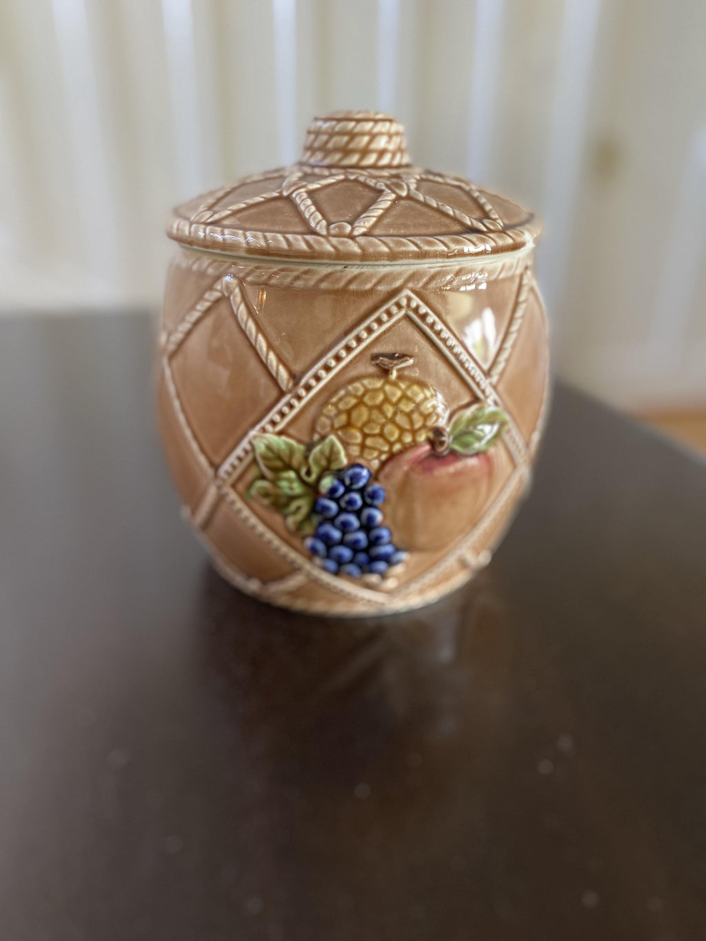 Fruit with Rope Cookie and Biscuit Jar - Cook Street Vintage