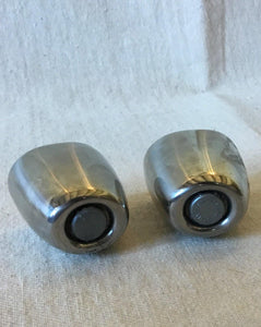 Bottom View Of Stainless Steel salt and Pepper Shakers- Cook Street Vintage