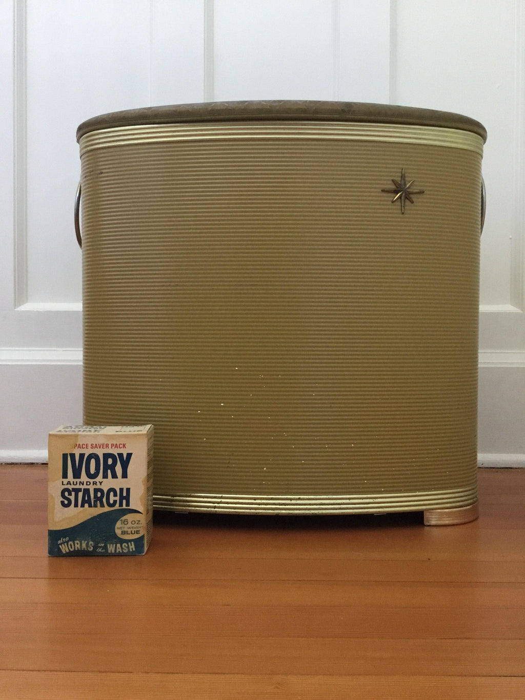 Gold  Laundry and Clothes Hamper - Cook Street Vintage