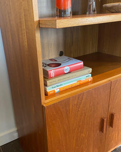 Mid-century Teak Entertainment Unit With Bar- Cook Street Vintage
