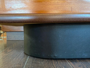black vinyl base of Gorgeous RS and Associates five drawer teak and rosewood dresser- Cook Street Vintage