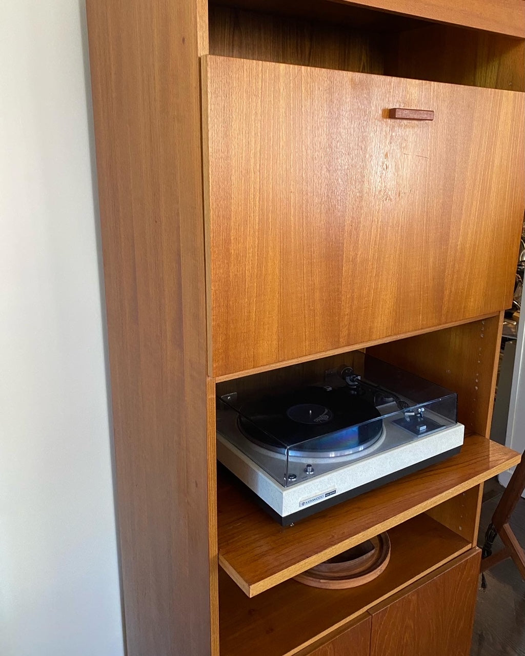 Mid-century Teak Entertainment Unit With Bar