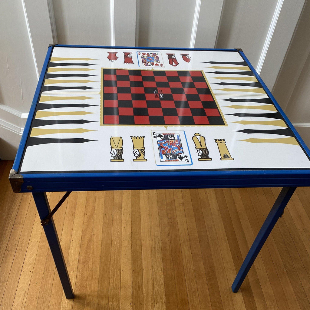 Side view of Vintage Games table- Cook Street Vintage