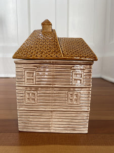 back view of Cottage Biscuit Jar with 4 windows- Cook Street Vintage