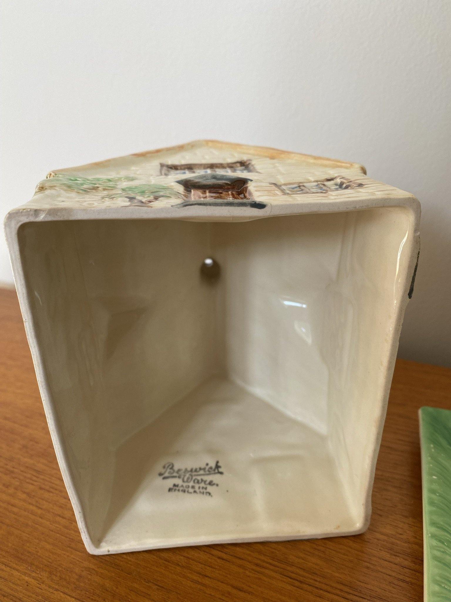 Underside of Beswick Cottage ware cheese dish cover- Cook Street Vintage