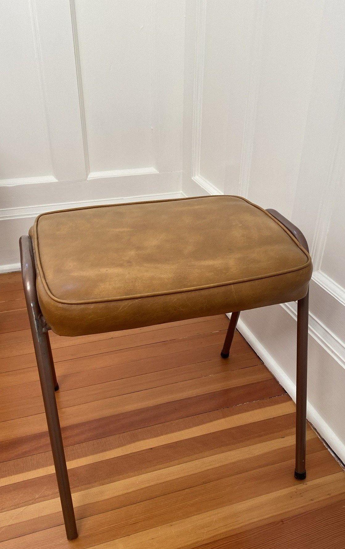 one vinyl stacking stool- Cook Street Vintage