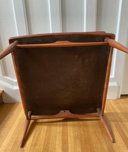 Underside of two tier table with Boomerang Shelf- Cook Street Vintage