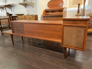 MCM Restored Teak Stereo Cabinet with Onkyo Radio - Cook Street Vintage