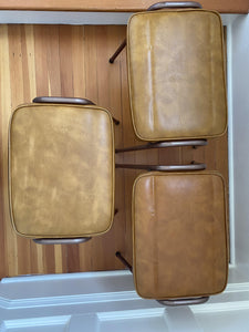Top view of vinyl stacking stools- Cook Street Vintage