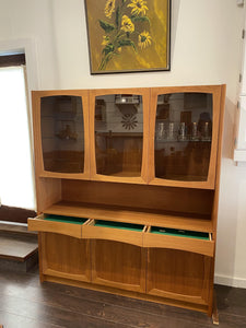 Fabulous Two Piece Danish Modern Design Teak Cabinet by Nordic Furniture - Cook Street Vintage
