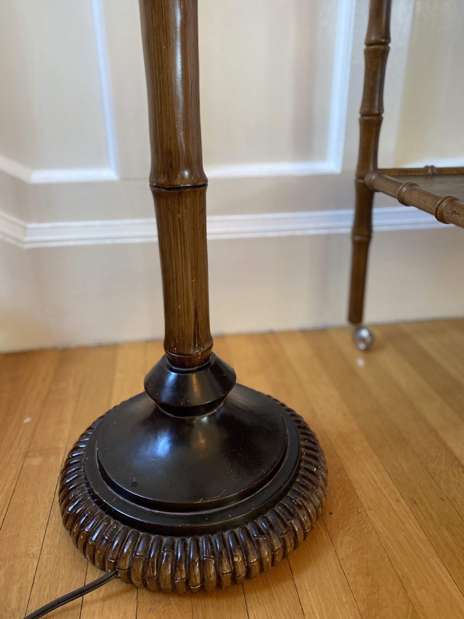base of faux bamboo floor lamp- Cook Street Vintage