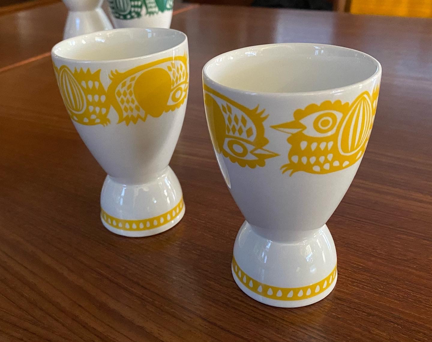Pair of Rare 1960s Finnish "Kananpoika" Chick Dual Purpose Cups by Arabia- Cook Street Vintage