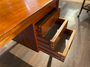 Midcentury Teak Desk with Back Shelf