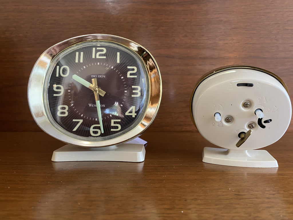 Westclox "Big Ben" and back of "Baby Ben" alarm clock- Cook Street Vintage