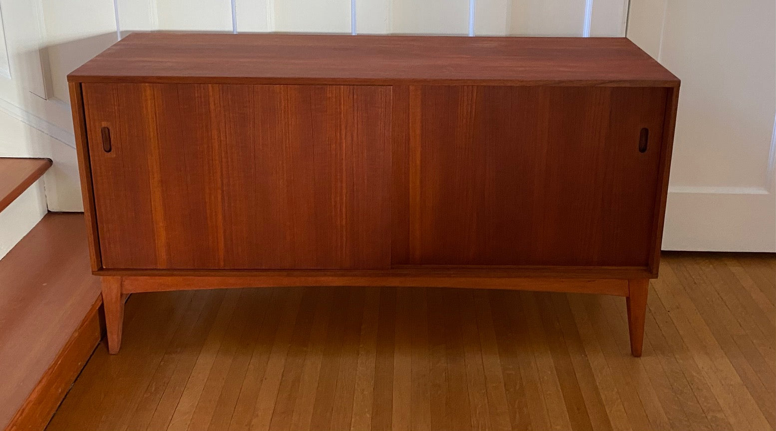 MCM Danish Design Teak Credenza With Sliding Doors- Cook Street Vintage