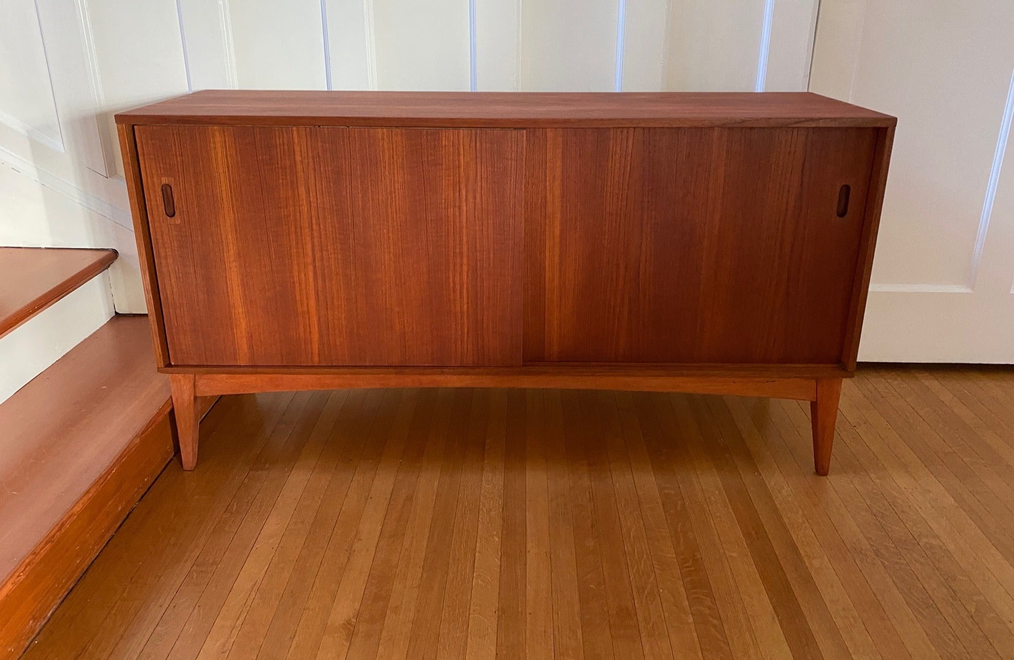 MCM Danish Design Teak Credenza With Sliding Doors- Cook Street Vintage