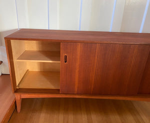 MCM Danish Design Teak Credenza With Sliding Doors- Cook Street Vintage