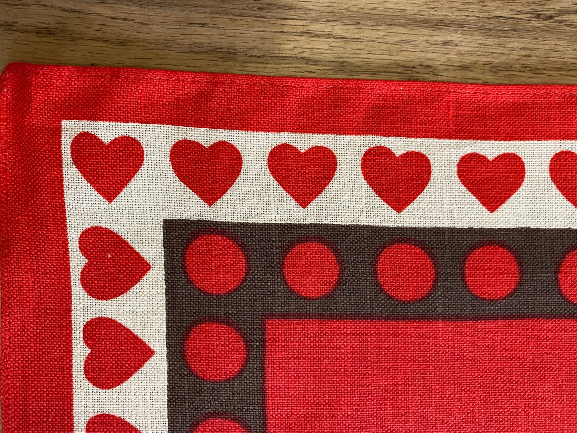Traditional Danish Pattern Heart Placemats- Cook Street Vintage